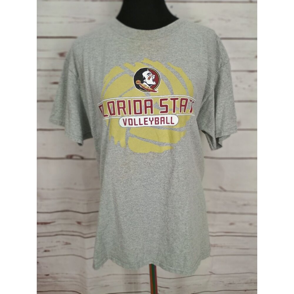 Florida State Volleyball T-Shirt Gray Champion Volleyball Logo